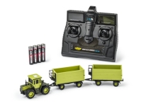 Carson 500504174 - H0 - Mercedes-Benz Traktor 1800 mit Doppelanhänger - grün